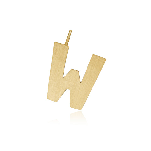 Dulong Letter vedhæng - W, stor guld