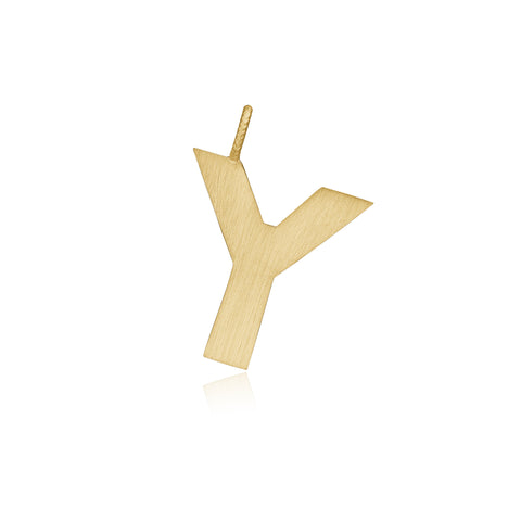 Dulong Letter vedhæng - Y, stor guld