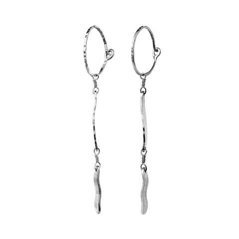 Lila Maanesten øreringe, sølv