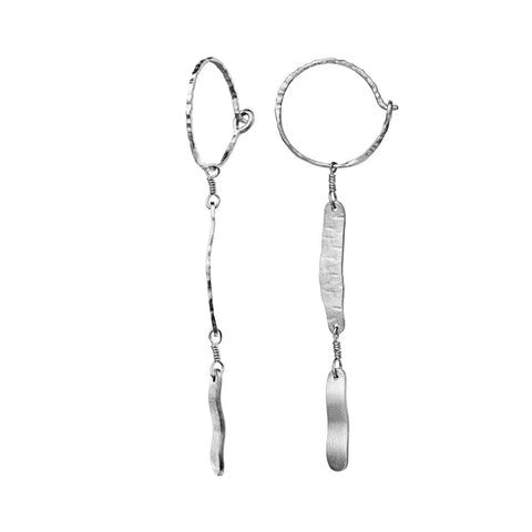 Lila Maanesten øreringe, sølv