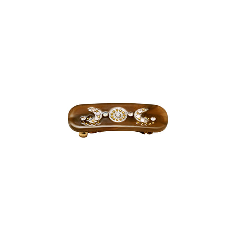 Maanesten Moonphase hårspænde, Mocha