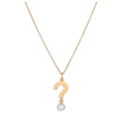 Jane Kønig Row perle vedhæng, Forgyldt sølv