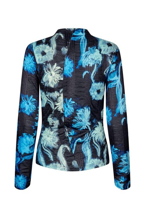 Den smukkeste Clare bluse fra Stine Goya med det fineste blå blomsterprint.