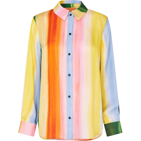 En flot, farverig og moderne skjorte fra stine goya. Pre fall 2025 kollektion.