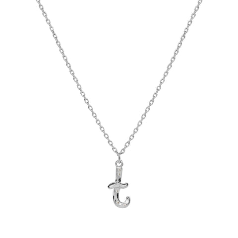 Maanesten Alphabet halskæde "T", Sølv