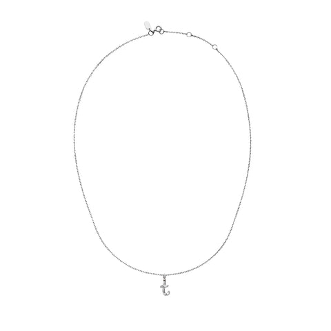 Maanesten Alphabet halskæde "T", Sølv