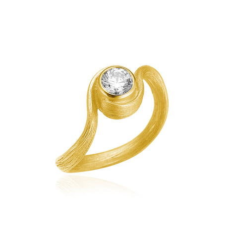 Dulong Vega Solitare ring med 1 brillant, 18 kt guld