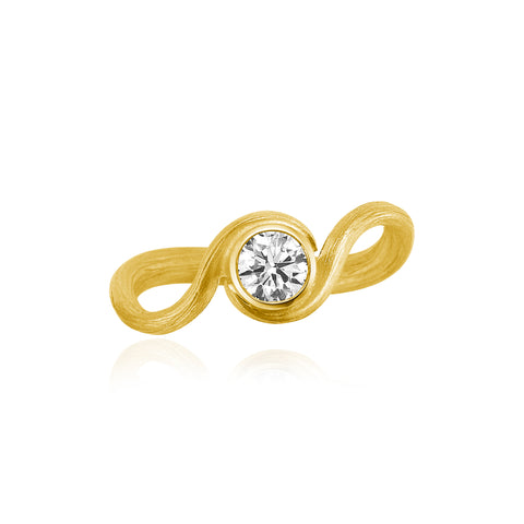 Dulong Vega Solitare ring med 1 brillant, 18 kt guld