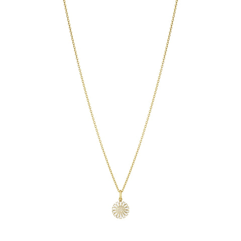 Georg Jensen Daisy vedhæng, sterlingsølv belagt med 18 kt. guld og diamanter