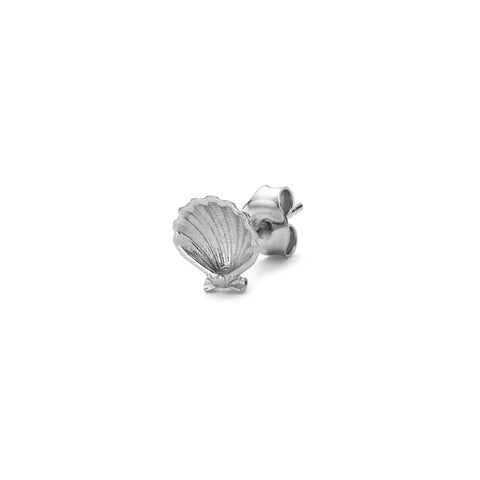 Jane Kønig Salon scallop earstud back, Sølv