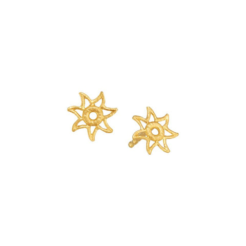 Dulong Sun øreringe Mini, 18k guld