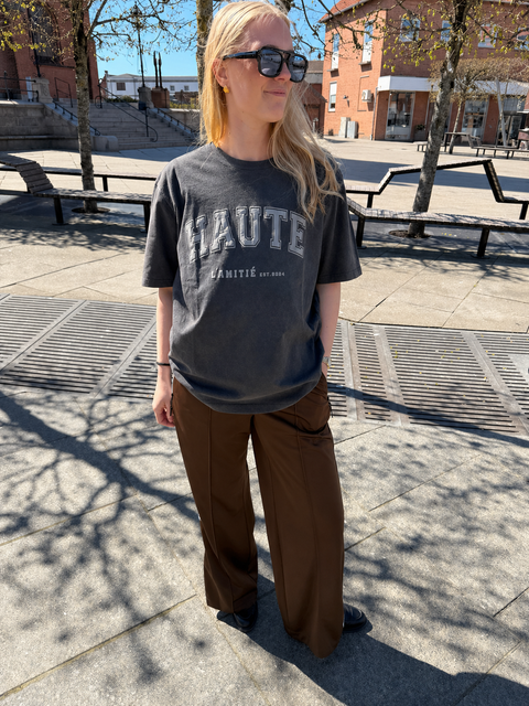 Haute L'amitié Noma Acid HAUTE Tee, Black Acid Wash