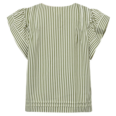 GOSSIA MinkaGO Jo Blouse, Creme Army Stripes
