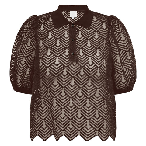 GOSSIA AvaGO Polo tee, Chocolate