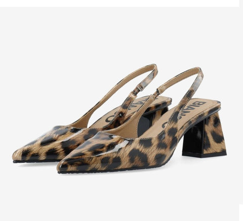 BIANCO BIAMARALYN Slingback Patent, Leoprint