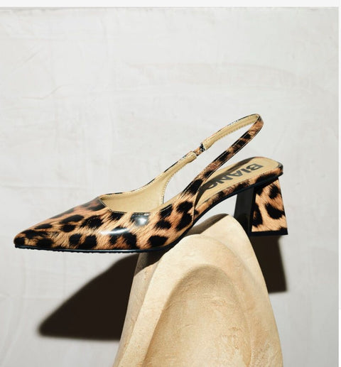 BIANCO BIAMARALYN Slingback Patent, Leoprint