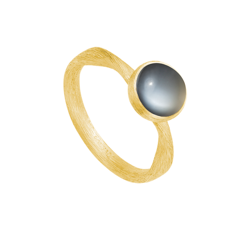 Dulong Vega Ring Pacific Lille 18 kt. guld m. Månesten