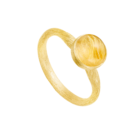 Dulong Vega Ring Pacific Lille 18 kt. guld m. Rutil Quartz