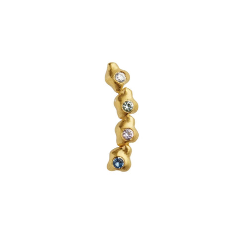 FOUR GLIMPSE EARRING WITH STONES - LEFT