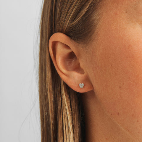 Mads Z. SPARKLING HEART Øreringe 14 kt. guld