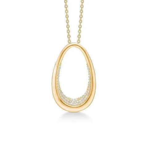 MADS Z | 1531070 | Diamond Ellipse vedhæng - 14 kt. guld