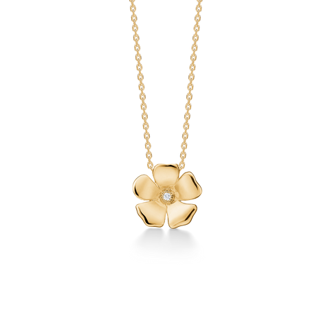Mads Z. FLEUR vedhæng, 14 kt. guld & 0,015 ct. W.SI