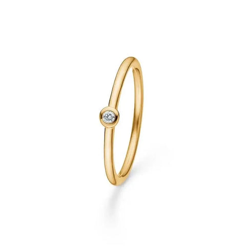 POETRY DOT ring i 14 kt. guld m. brillant