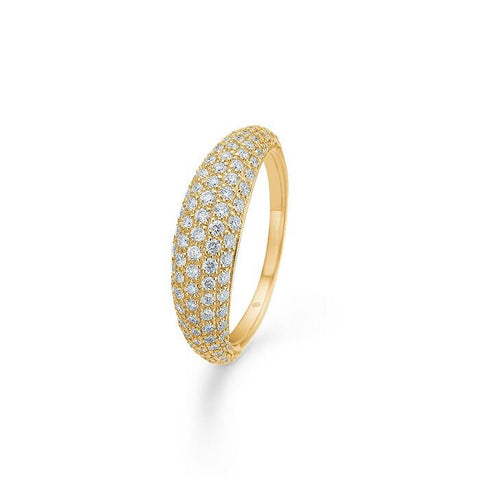 MADS Z | 1541092 | Half Moon ring (stor) - 14 kt. guld m. brillanter