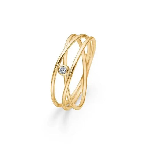 DIAMOND NEST ring - 14 kt. guld