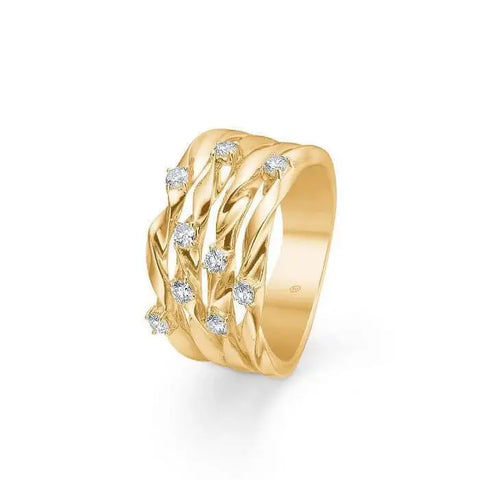 Serpentine ring - 14 kt. guld