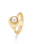 MADS Z | 1543029 | Lily ring - 14 kt. guld m. kulturperle