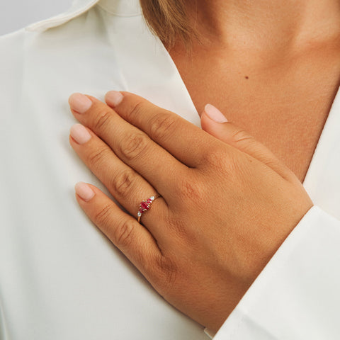 Mads Z. RUBY LOVE Ring 14 kt. guld