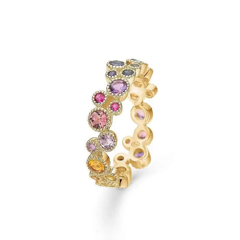 LUXURY RAINBOW ring - 14 kt. guld - lille