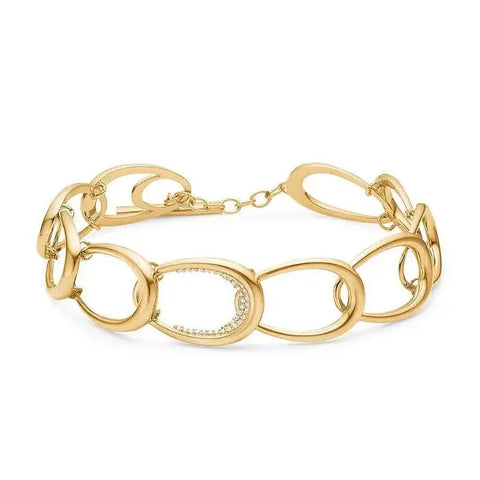 MADS Z | 1551070 | Diamond Ellipse armbånd - 14 kt. guld