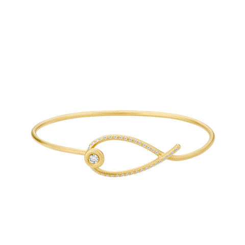 Dulong Kharisma Armring Pure 18 kt. guld m. brillanter