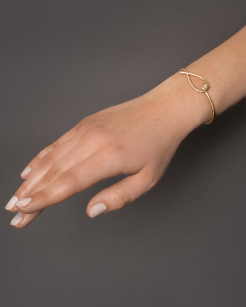 Dulong Kharisma Armring Pure 18 kt. guld m. brillanter