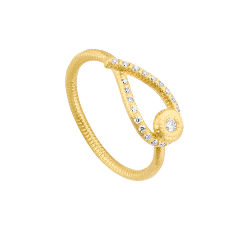 Dulong Kharisma Ring Pure 18 kt. guld m. brillanter