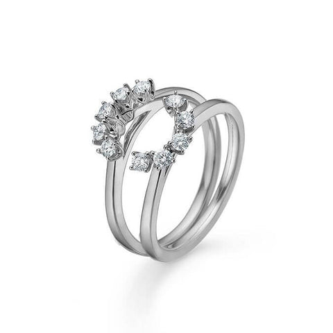 CROWN TIARA ring - 0,40ct brillanter