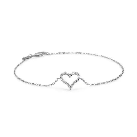 MADS Z | 1651312 | Tender Heart armbånd - 14 kt. hvidguld