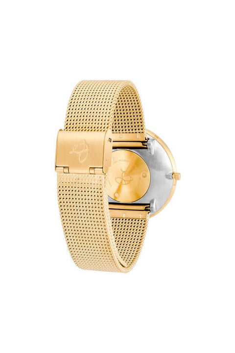 Bankers - 40mm - guld mesh, hvid skive