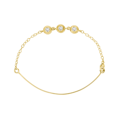 Dulong Glory Armbånd Bow 18 kt. guld m. 3 brillanter.