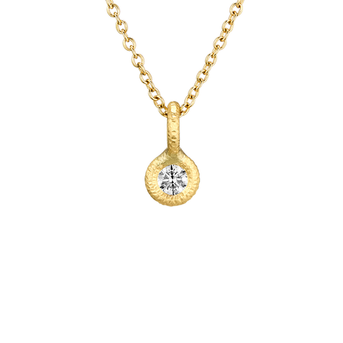 Dulong Glory Single vedhæng Pure Mellem 18 kt. guld m. brillant.