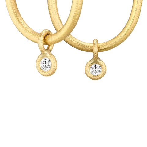 Dulong Glory Single vedhæng Pure Mellem 18 kt. guld m. brillant.