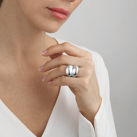 Georg Jensen Curve ring, sølv