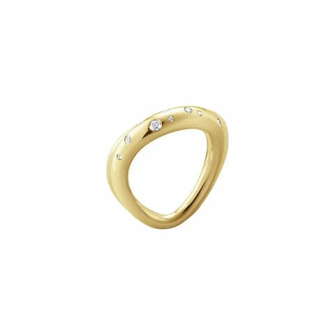 Georg Jensen Offspring ring, 18 kt. guld m. diamanter