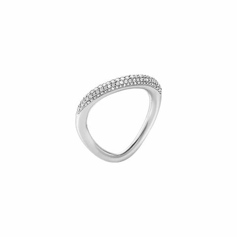 Georg Jensen Offspring ring, sterlingsølv m. brillantpavé