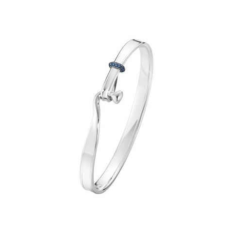 Georg Jensen Torun Armring - Sterlingsølv, Blå safir