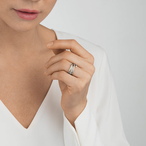Georg Jensen Magic ring, 18kt hvidguld m. 2 brillanter