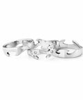 GEORG JENSEN - Ringe | 20000289 - 20000290 - 20000289 | FUSION - 3 delt ring i hvidguld m. brillanter