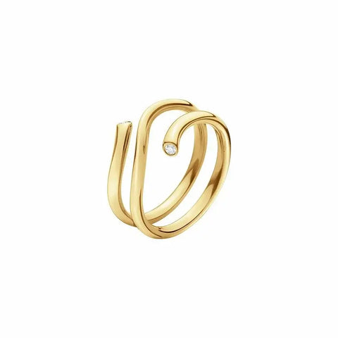 Georg Jensen Magic Ring, 18kt guld m. 2 brillanter